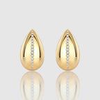 TEARDROP MOISSANITE STUD EARRINGS